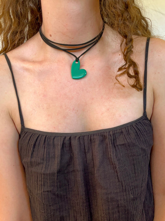 Collar Corazón Turquesa