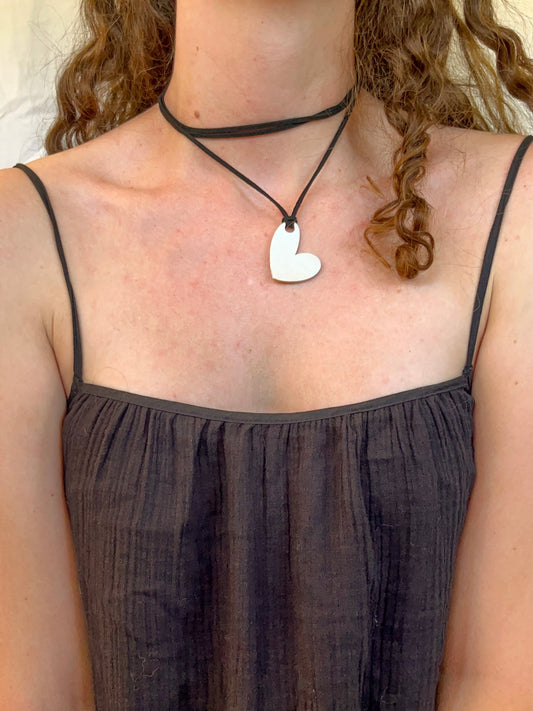 Collar Corazón Blanco