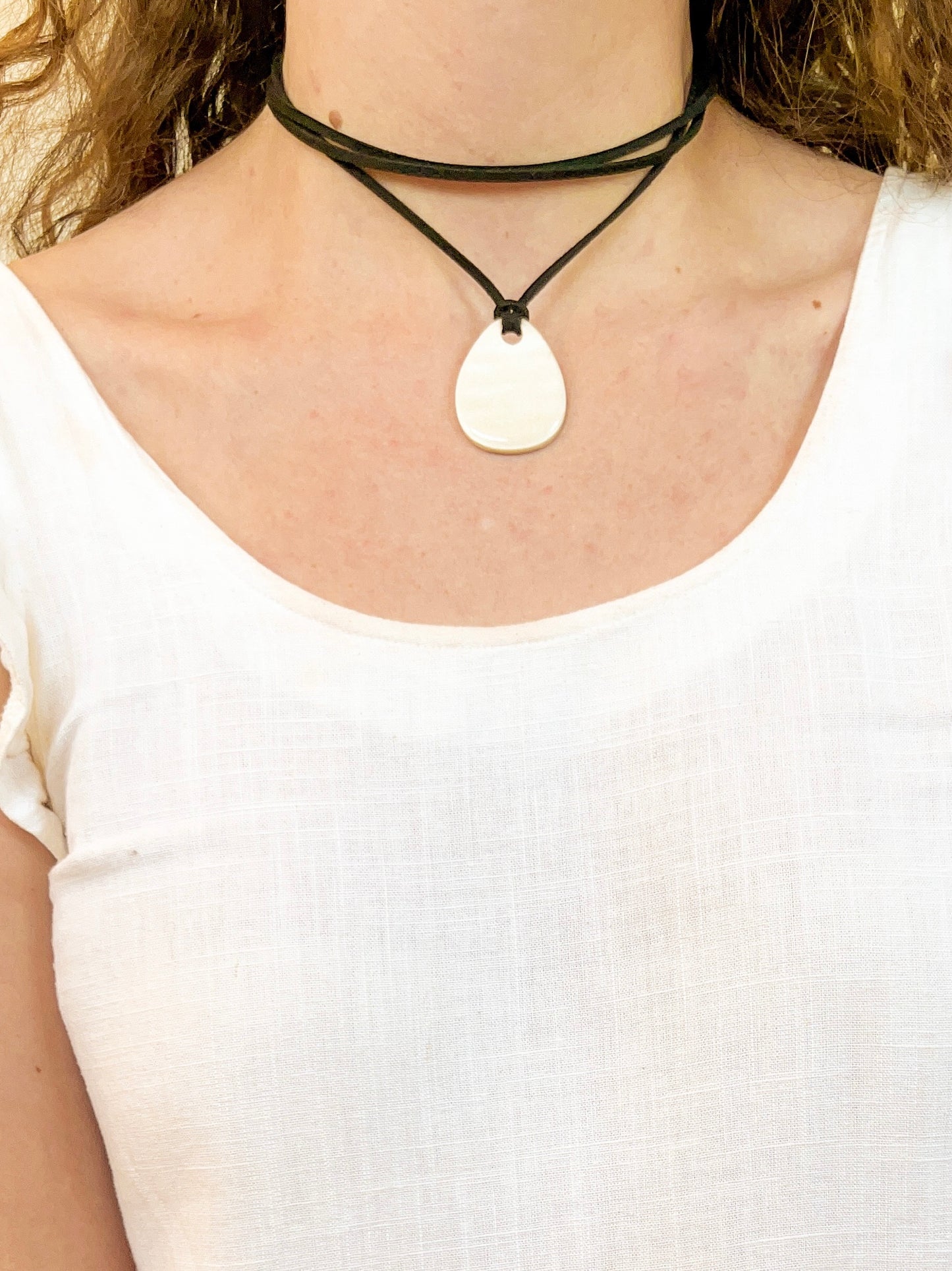 Collar Círculo Blanco